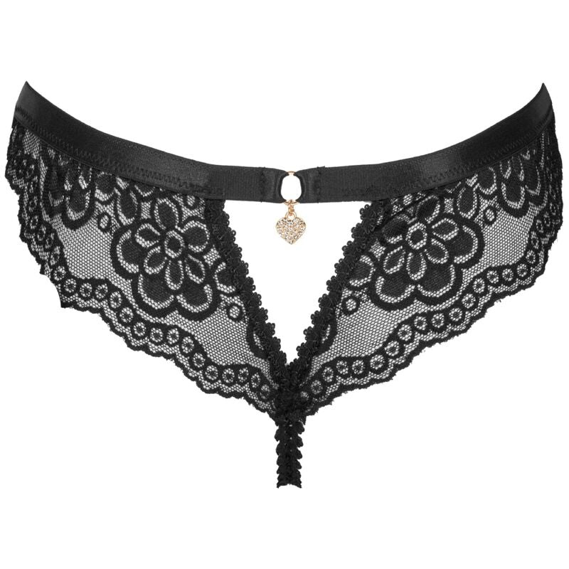 LIVCO CORSETTI FASHION - OKSURIN CROTCHLESS BLACK PANTIES