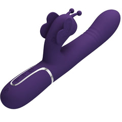 PRETTY LOVE - VIBRADOR MULTIFUNCIÓN 4 EN 1 CONEJO MARIPOSA MORADA