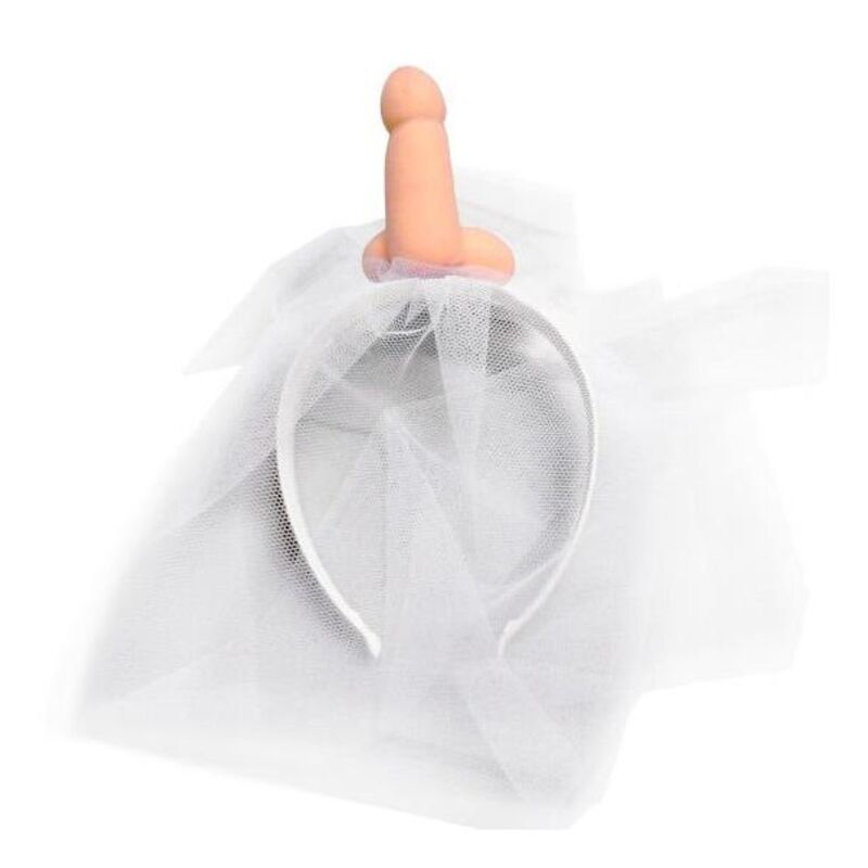 DIABLO PICANTE - WHITE WEDDING VEIL WITH PENIS