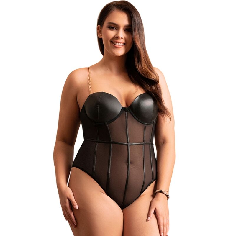 SUBBLIME - BLACK BODY WITH CHAIN ​​STRAPS S/M