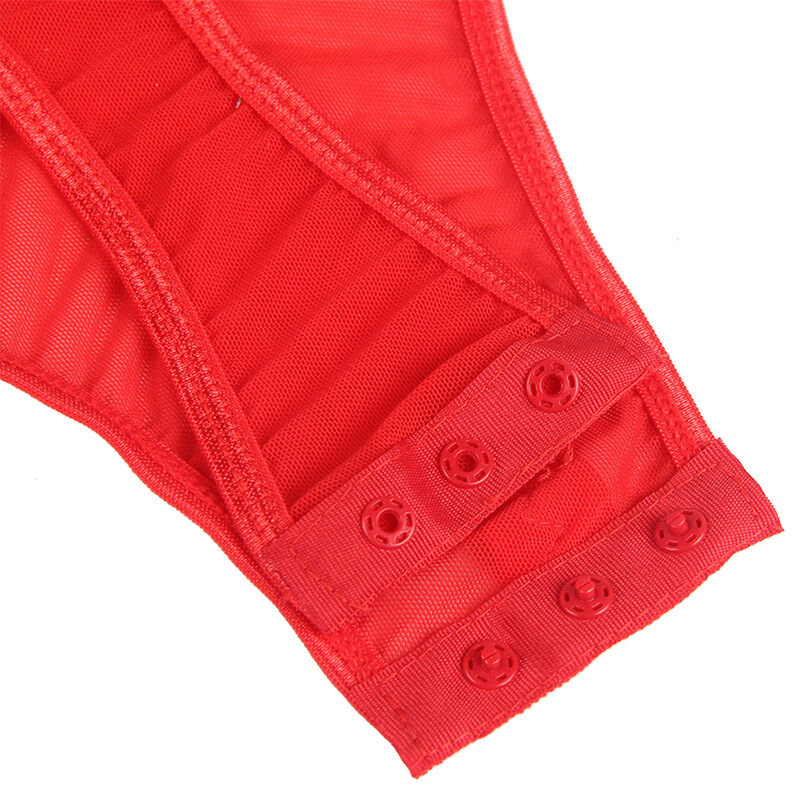 SUBBLIME - TEDDY WITH GARTER RED CHEST DETAIL S/M