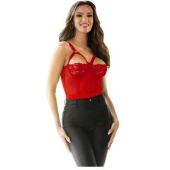 SUBBLIME - TEDDY WITH GARTER RED CHEST DETAIL S/M