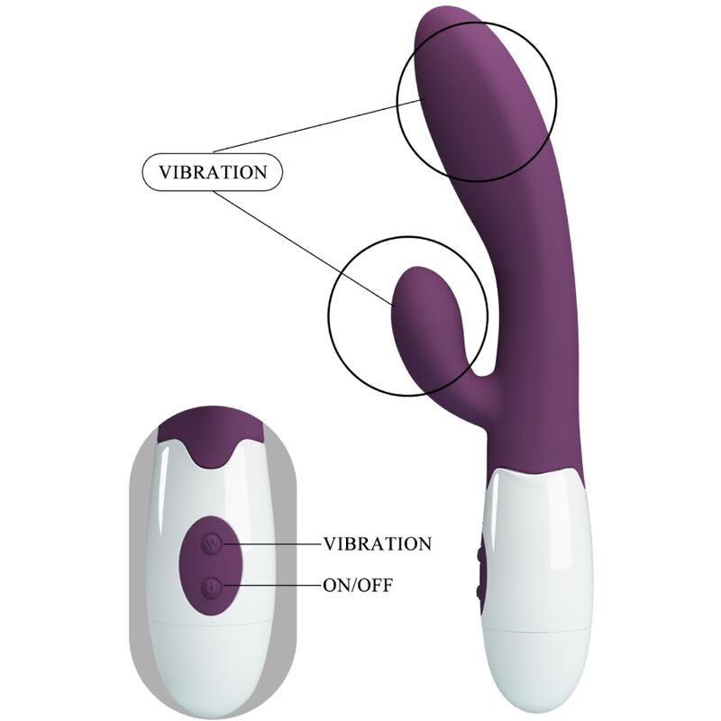 PRETTY LOVE - ALVIS VIBRATOR RABBIT AND G-SPOT PURPLE