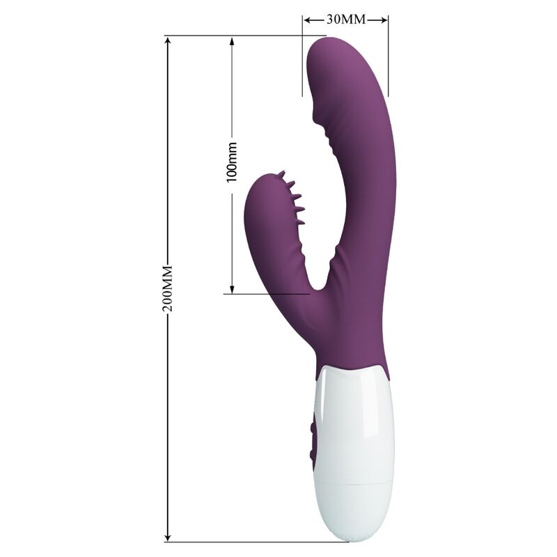 PRETTY LOVE - BUTTERFLY KISS RABBIT VIBRATOR AND G-SPOT STIMULATOR PURPLE