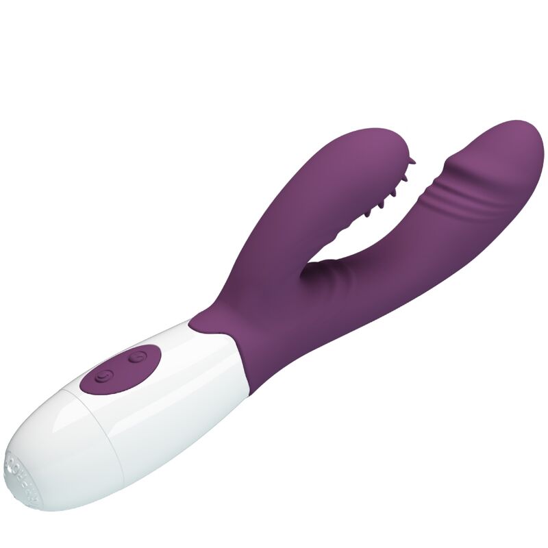 PRETTY LOVE - BUTTERFLY KISS VIBRATEUR RABBIT ET STIMULATEUR DE POINT G VIOLET