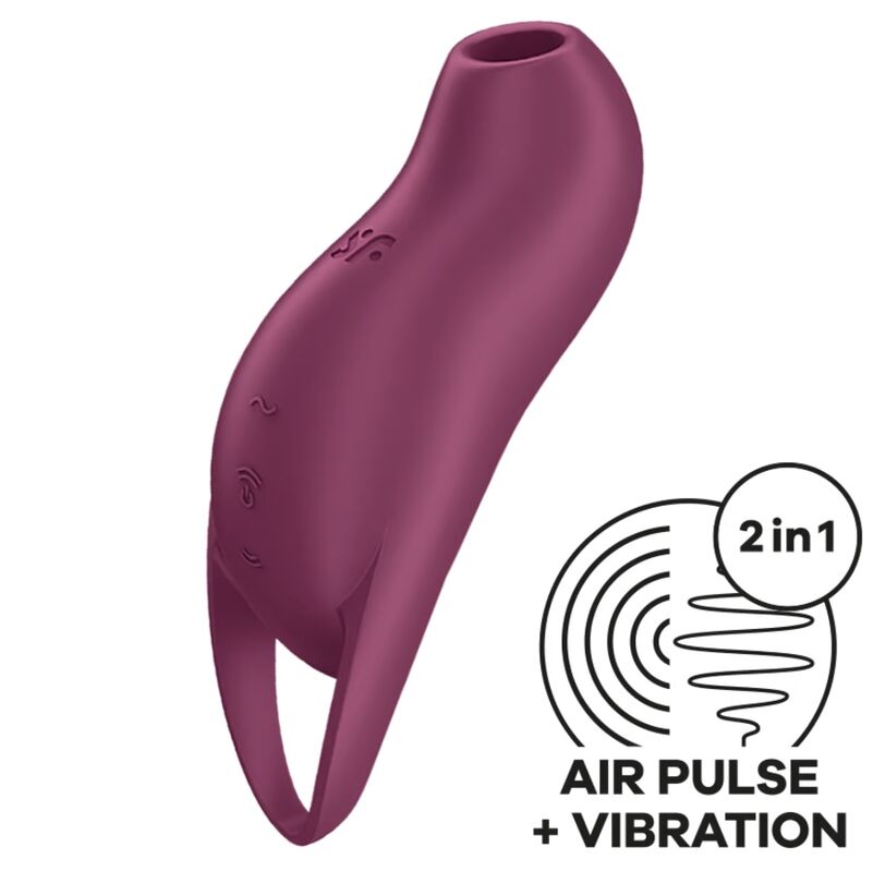 SATISFYER - ESTIMULADOR DE CLITORIS POCKET PRO 1 GRANATE