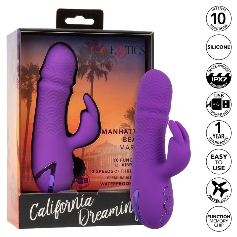 CALEXOTICS - MANHATTAN BEACH MARVEL VIBRADOR CONEJO PÚRPURA DE CALIFORNIA DREAMING