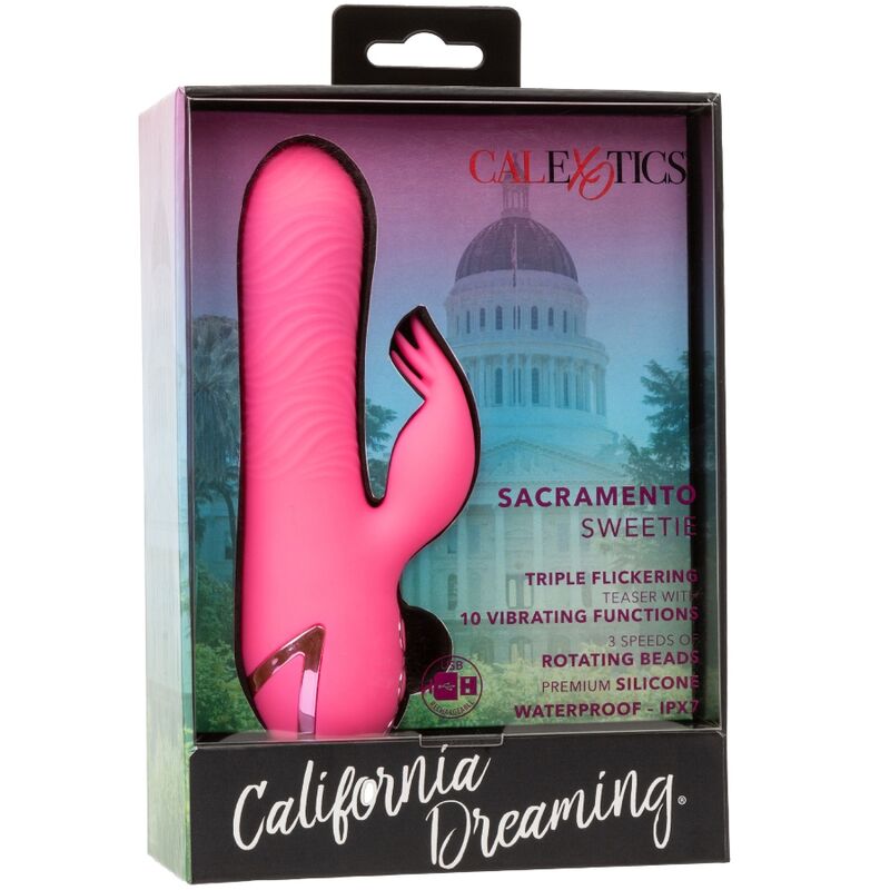 CALEXOTICS - VIBRADOR SACRAMENTO SWEETIE CONEJO ROSA DE CALIFORNIA DREAMING