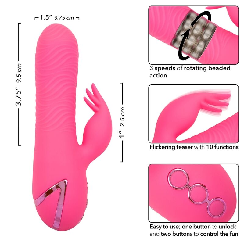 CALEXOTICS - VIBRADOR SACRAMENTO SWEETIE CONEJO ROSA DE CALIFORNIA DREAMING