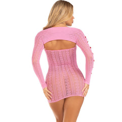 LEG AVENUE - VESTIDO CORAZÓN Y LAZO ROSA TALLA ÚNICA