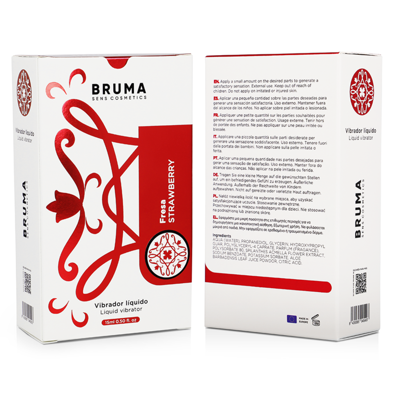 BRUMA - VIBRADOR LÍQUIDO ULTRA DESLIZANTE FRESA 15 ML