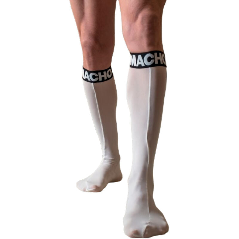 MACHO - CALCETINES FINOS TALLA ÚNICA BLANCO