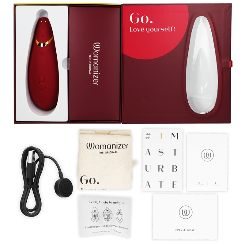 WOMANIZER - ESTIMULADOR DE CLITORAL PREMIUM 2 BURDEOS