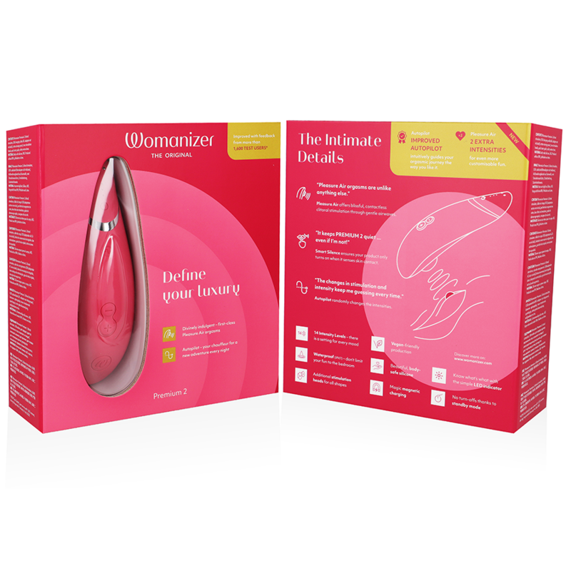 WOMANIZER - ESTIMULADOR DEL CLITORAL PREMIUM 2 FRAMBUESA