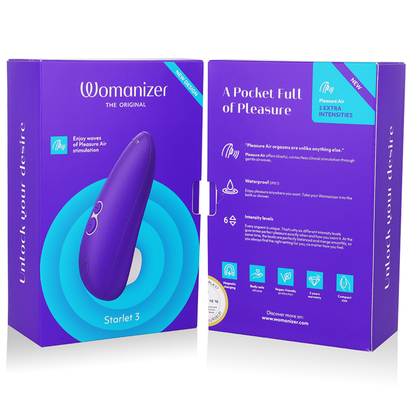 WOMANIZER - ESTIMULADOR DEL CLITORAL STARLET 3 INDIGO