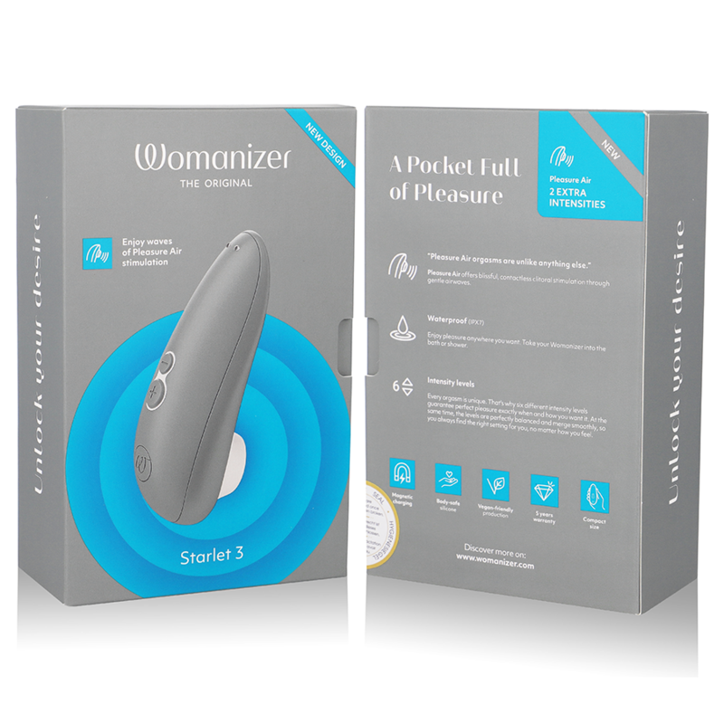 WOMANIZER - ESTIMULADOR DE CLITORAL STARLET 3 GRIS