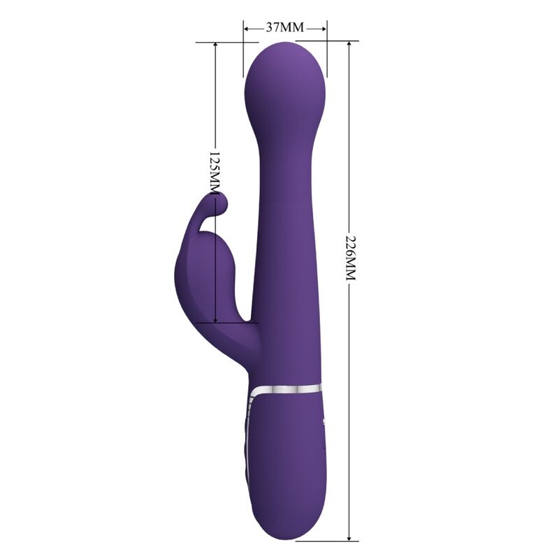 PRETTY LOVE - DEJON RABBIT VIBRADOR 3 EN 1 MULTIFUNCIÓN MORADO