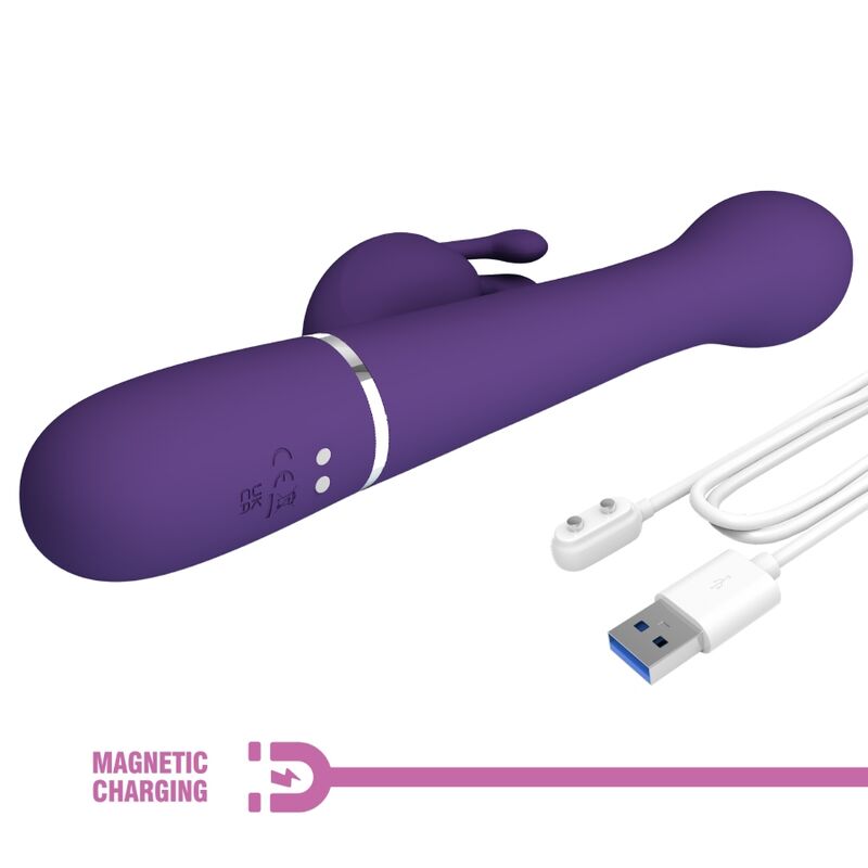 PRETTY LOVE - DEJON RABBIT VIBRADOR 3 EN 1 MULTIFUNCIÓN MORADO