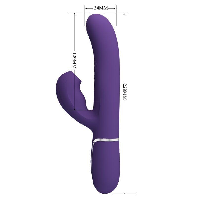 PRETTY LOVE - PERLITA VIBRATEUR G-SPOT 3 EN 1 MULTIFONCTION VIOLET