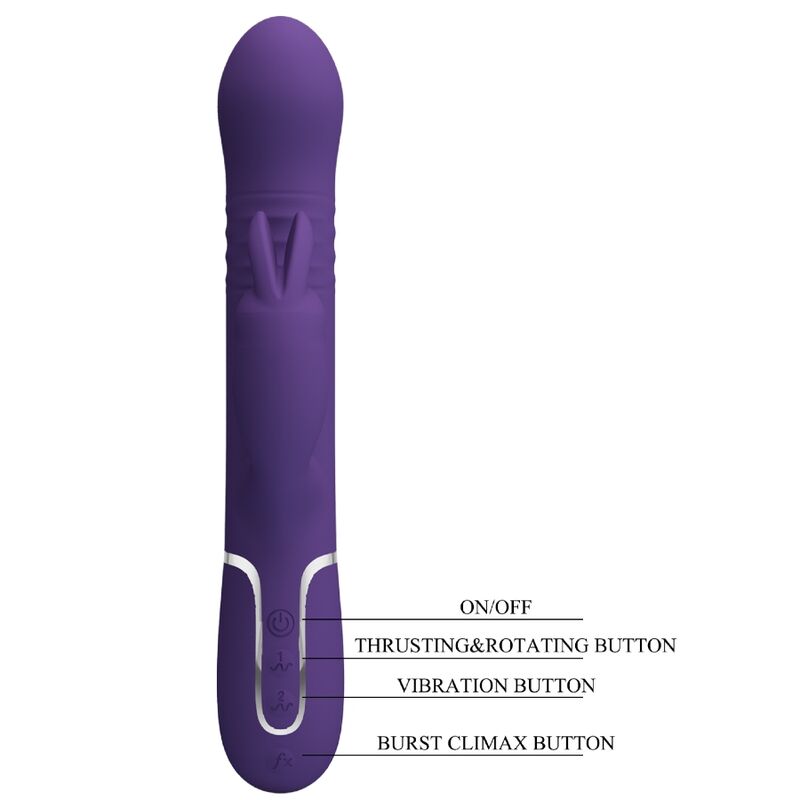 PRETTY LOVE - COALE CONEJO VIBRADOR 4 EN 1 MORADO