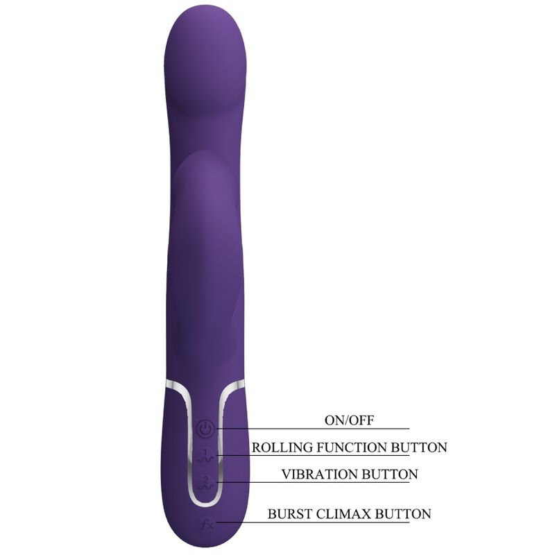 PRETTY LOVE - ZALIN BEADS VIBRATOR RABBIT 4 IN 1 PURPLE