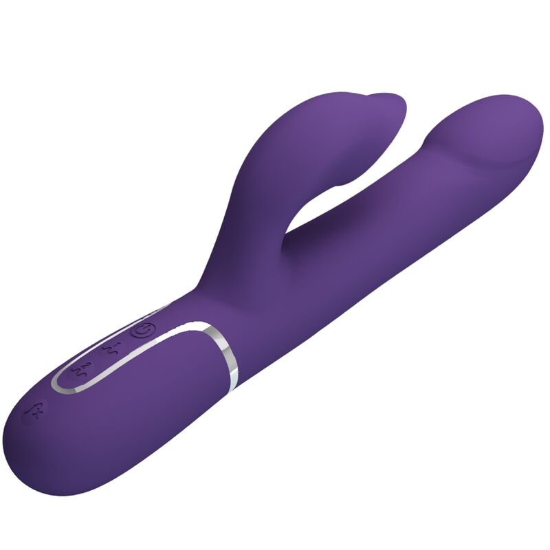 PRETTY LOVE - ZALIN BEADS VIBRATOR RABBIT 4 IN 1 PURPLE
