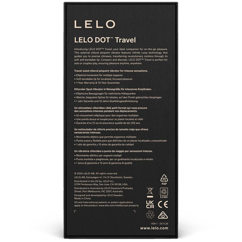 LELO - ESTIMULADOR DE CLITORIS DOT TRAVEL ROSA