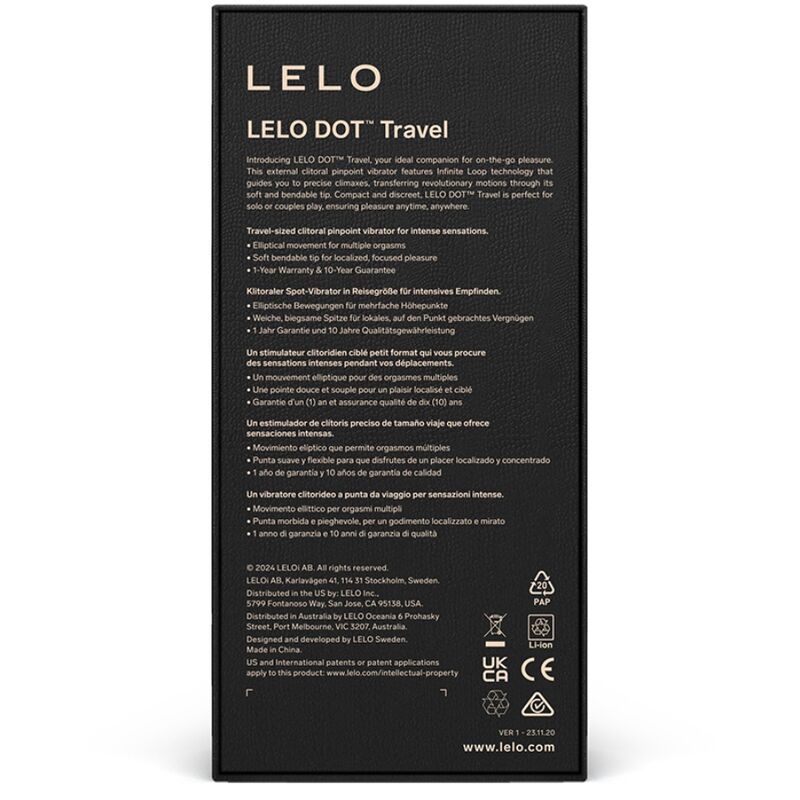 LELO - ESTIMULADOR DE CLITORIS DOT TRAVEL MORADO