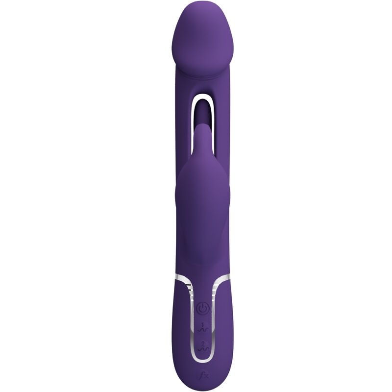 PRETTY LOVE - KAMPAS RABBIT VIBRADOR MULTIFUNCIÓN 3 EN 1 LENGUA MORADA