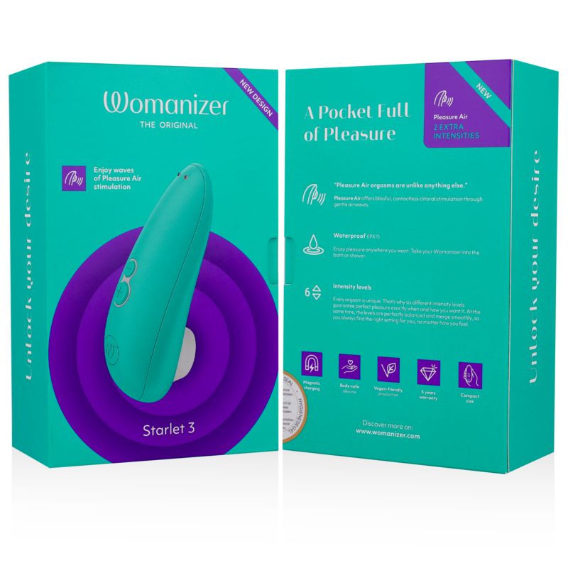 WOMANIZER - ESTIMULADOR DE CLITORAL STARLET 3 TURQUESA