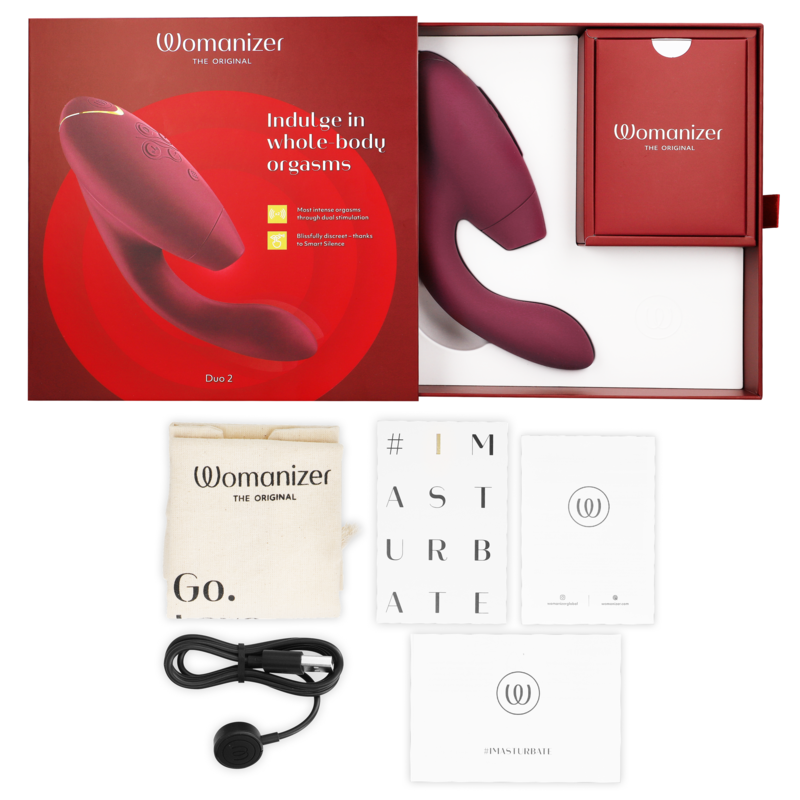 WOMANIZER - ESTIMULADOR DUO 2 BURDEOS