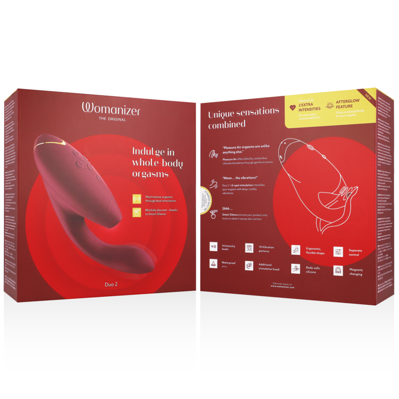 WOMANIZER - ESTIMULADOR DUO 2 BURDEOS