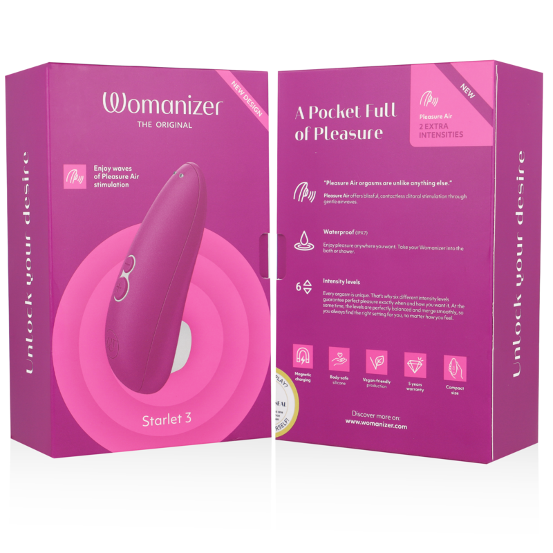 WOMANIZER - ESTIMULADOR DE CLITORAL STARLET 3 MORADO