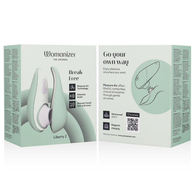 WOMANIZER - LIBERTY 2 STIMULATEUR & VENTOUSE CLITORIS VERT CLAIR