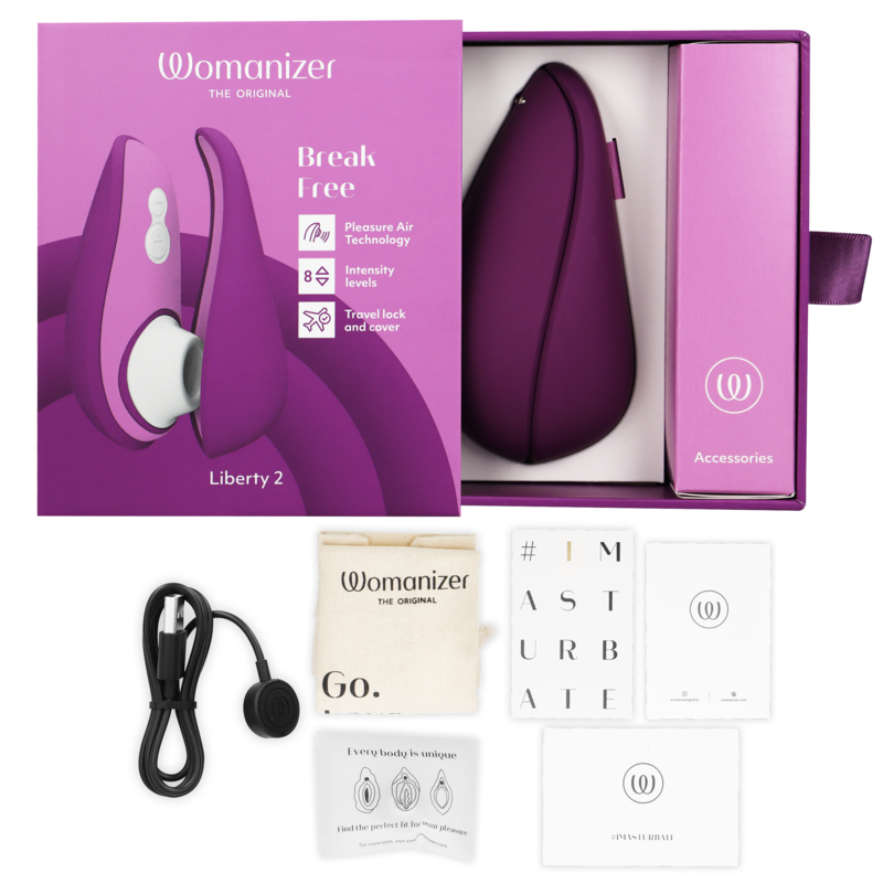 WOMANIZER - LIBERTY 2 STIMULATEUR & VENTOUSE CLITORIS VERT CLAIR