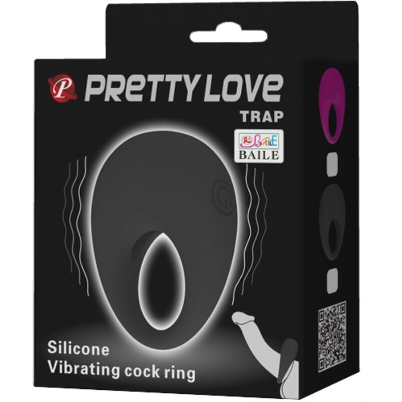 PRETTY LOVE - TRAP ANNEAU VIBRATEUR NOIR