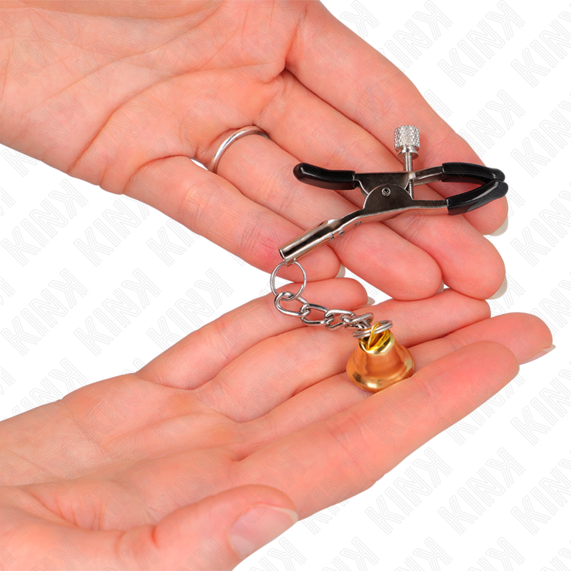 KINK - CLIPS TELEMON CON COLGANTE CAMPANITA ORO 6 CM