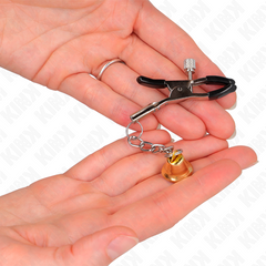 KINK - CLIPS TELEMON CON COLGANTE CAMPANITA ORO 6 CM