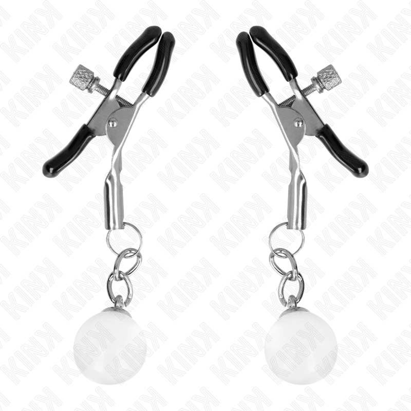 KINK - PINZAS DE METON CUENTAS DE VIDRIO PLATA 6 CM