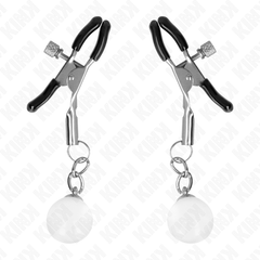 KINK - PINZAS DE METON CUENTAS DE VIDRIO PLATA 6 CM