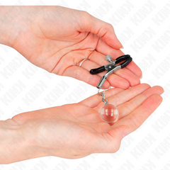 KINK - PINZAS DE METON CUENTAS DE VIDRIO PLATA 6 CM