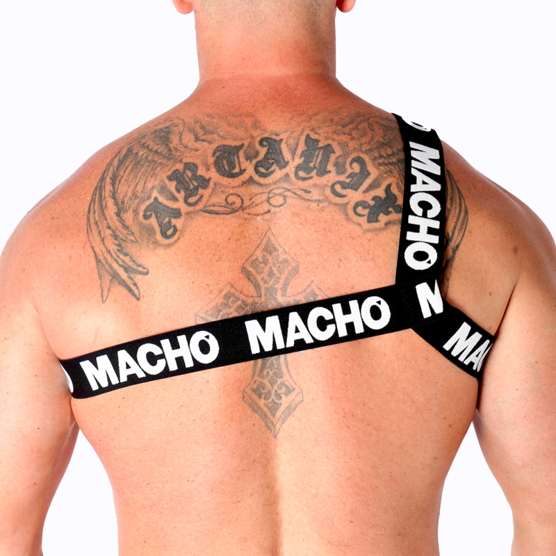 MACHO - WHITE ROMAN HARNESS S/M