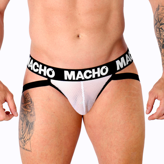 MACHO - MX26X1 JOCK GRID BLANC S