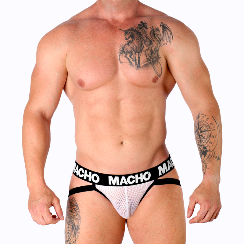 MACHO - MX26X1 JOCK GRID WHITE S