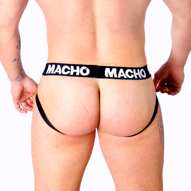 MACHO - MX27GR JOCK CUIR GRIS BEIGE S