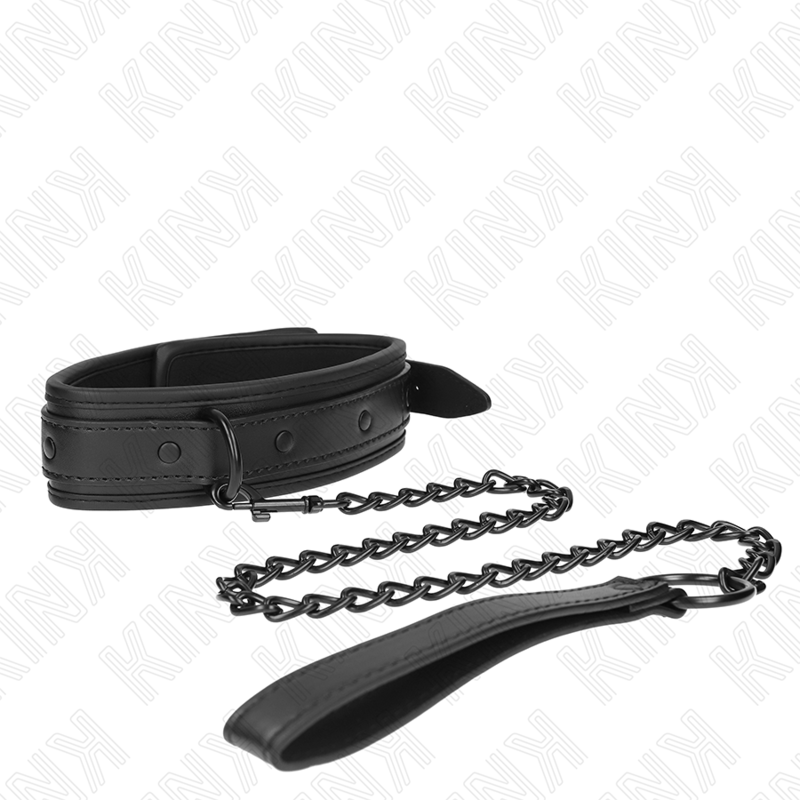 KINK - COLLAR BONDAGE DE NEOPRENO MODELO 2 CON CINTURÓN AJUSTABLE 78 CM 37,5 X 49,5 CM