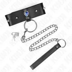 KINK - COLLAR 65 CM CON PULSERA AJUSTABLE DIAMANTES AZULES 36-43 CM X 5 CM