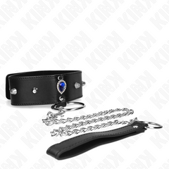 KINK - COLLAR 65 CM CON PULSERA AJUSTABLE DIAMANTES AZULES 36-43 CM X 5 CM