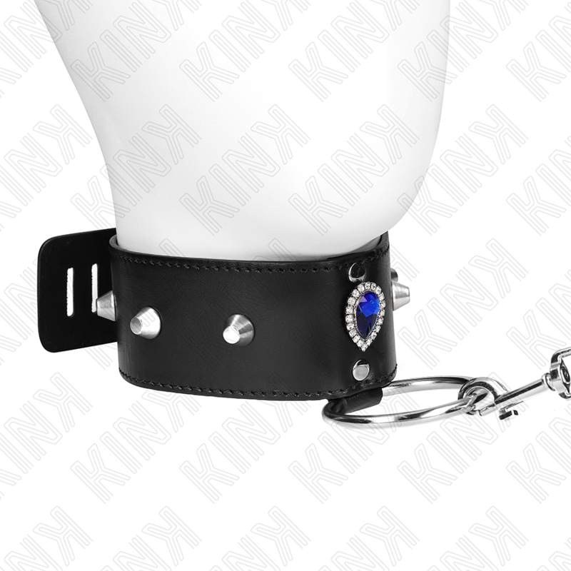 KINK - COLLAR 65 CM CON PULSERA AJUSTABLE DIAMANTES AZULES 36-43 CM X 5 CM