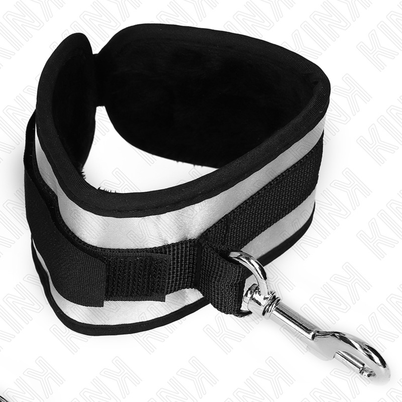 KINK - GREY NEOPRENE CUFFS 23 X 5 CM